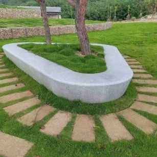 太原 芝麻白光面整石坐凳