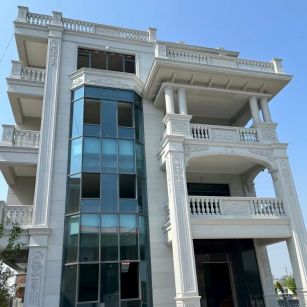 太原 芝麻白花岗岩别墅外墙干挂效果展示