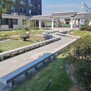 太原 芝麻灰小区坐凳&栏杆安装效果