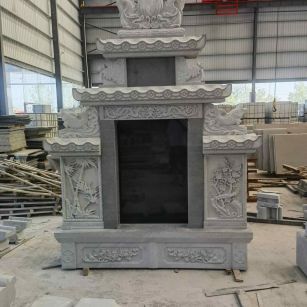 太原 芝麻灰高档墓碑、土墓，一套也支持定做