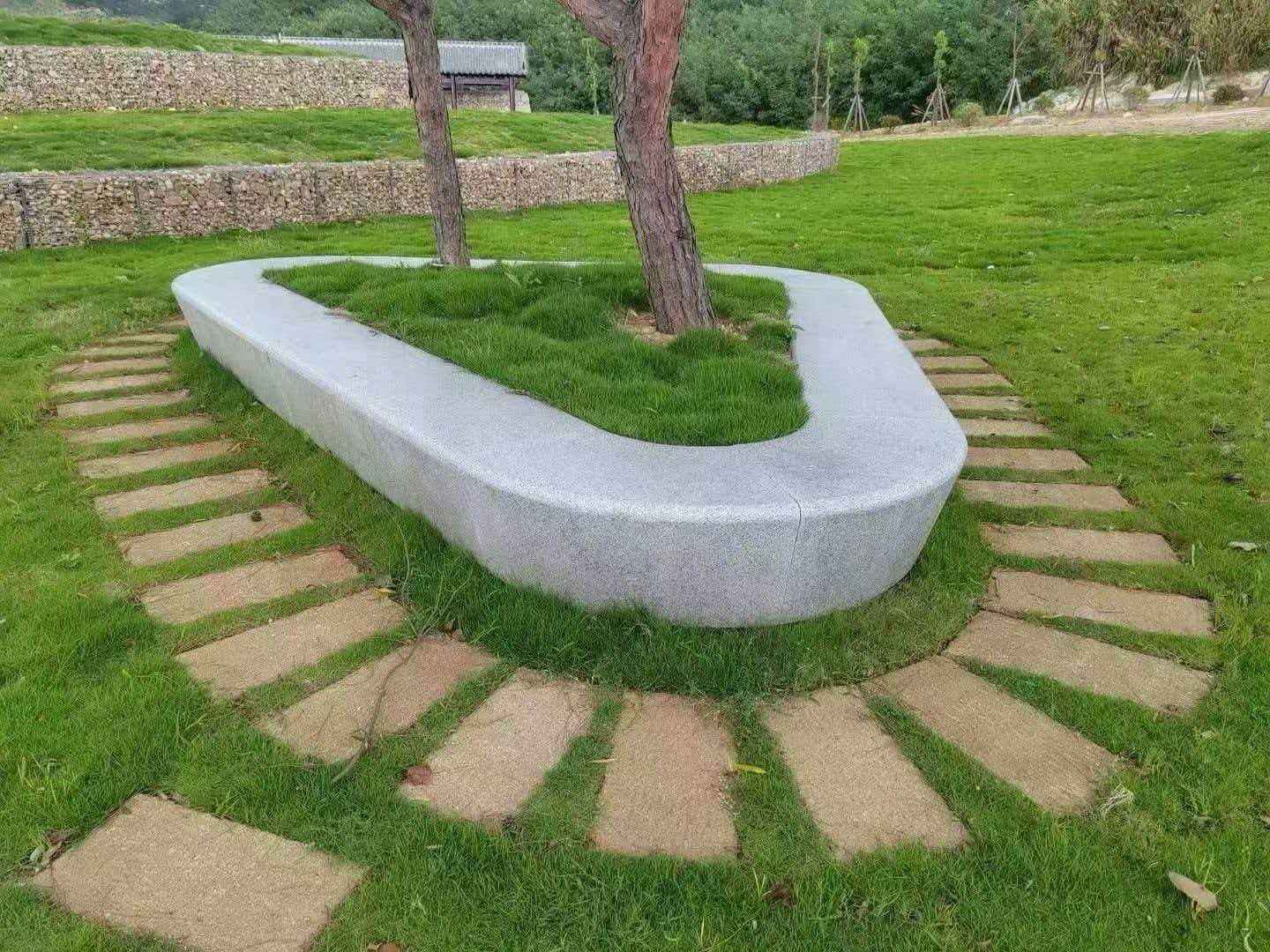 太原 芝麻白光面整石坐凳