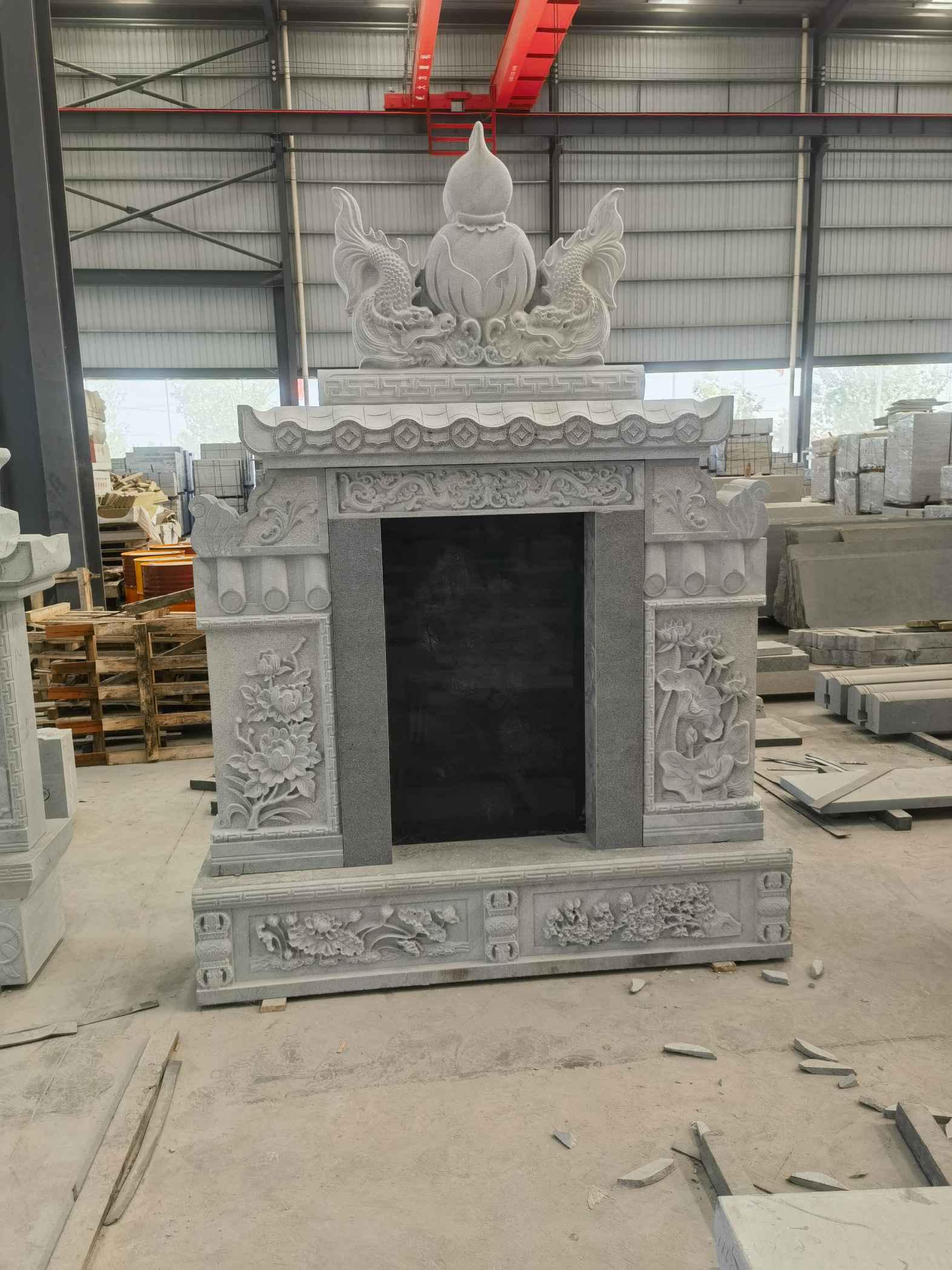 太原 芝麻灰高档墓碑、土墓，一套也支持定做