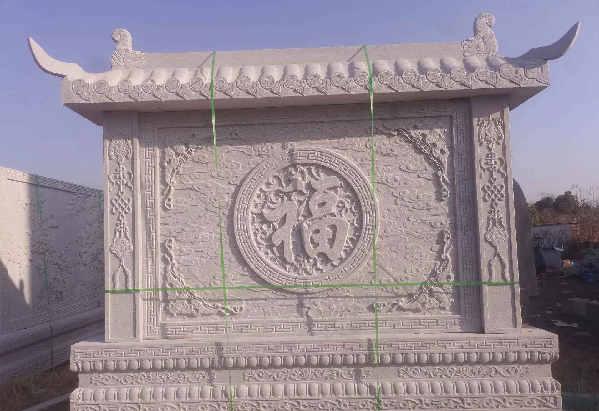 太原 芝麻白花岗岩屏风，照壁，影壁