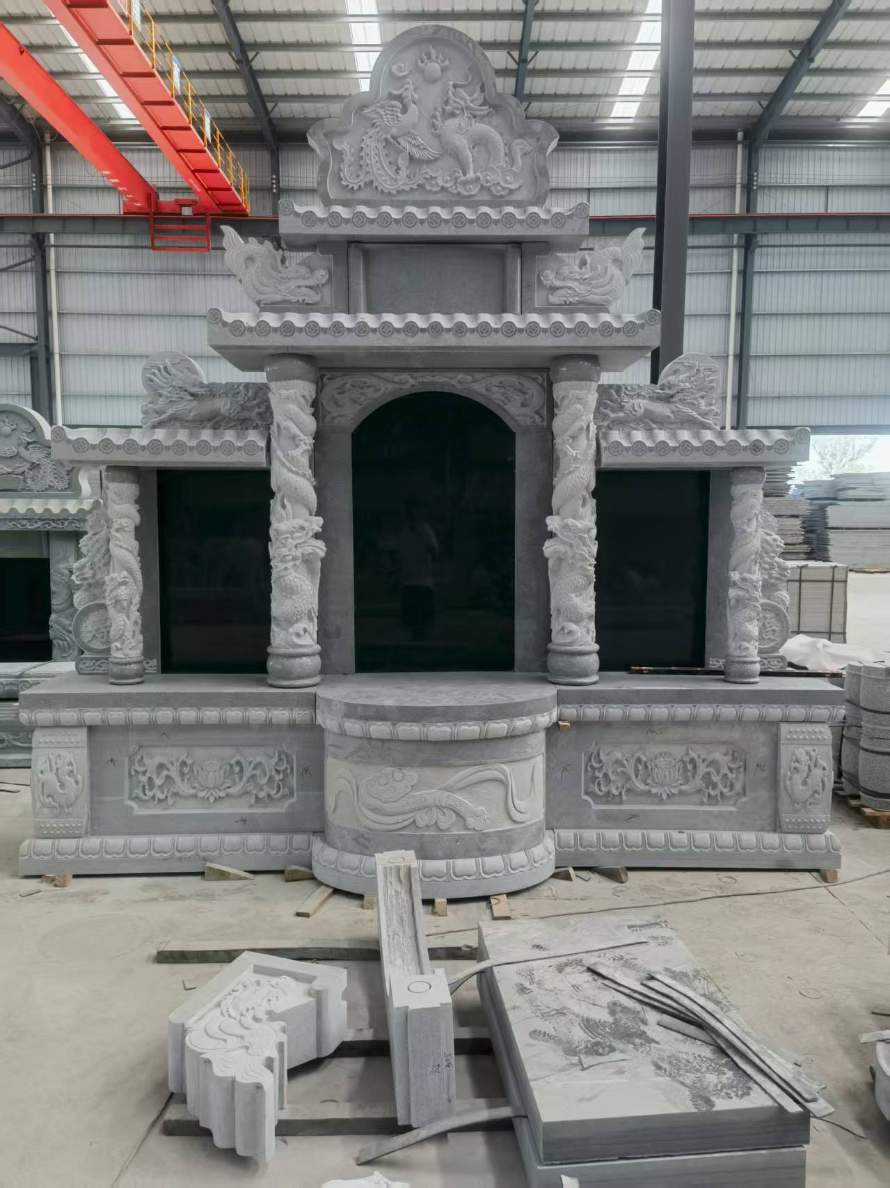 太原 芝麻灰高档墓碑，土墓，可定制