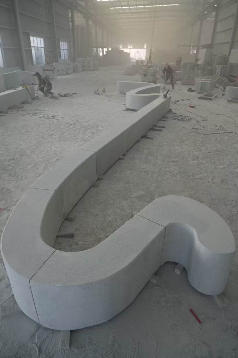 太原 花岗岩整石坐凳拼装