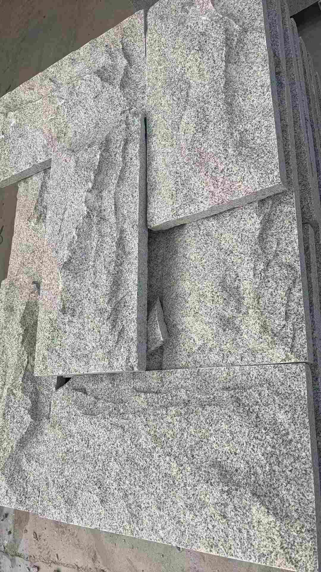 太原 芝麻白自然面花岗岩成品板